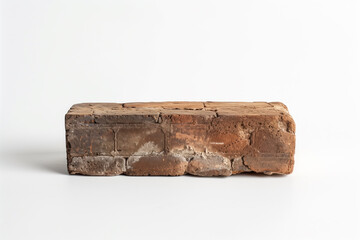Fototapeta premium Vintage Brick Isolated on White Background