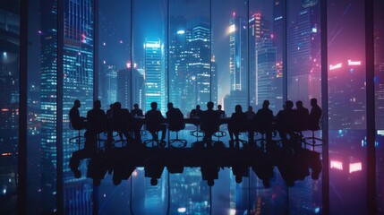 Business Disruption Adaptation: A team brainstorming innovative solutions to adapt and thrive amidst disruptive market forces