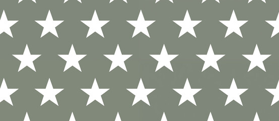 Olive, white and grey stars and stripes pattern, illustration, banner.