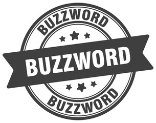 Obraz premium buzzword stamp. buzzword label on transparent background. round sign