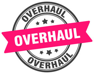 overhaul stamp. overhaul label on transparent background. round sign