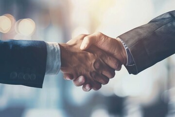 couple of businessmen shaking hands together