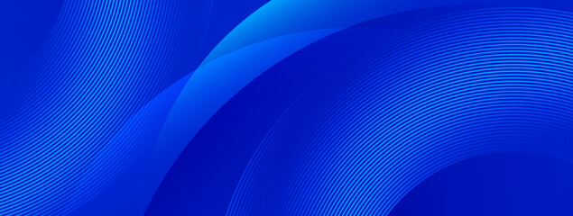 Blue abstract background. Modern blue gradient circle lines pattern. Minimal geometric. Dynamic shapes composition. Suit for banner, cover, brochure, business, corporate, website, presentation
