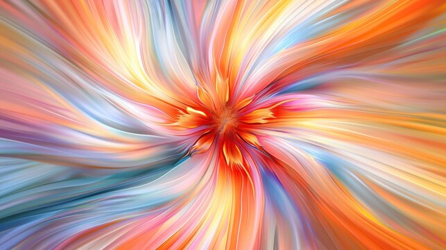a multicolored abstract background with an orange, yellow, blue, and red swirl in the center of the image.