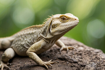 lizard with nature background