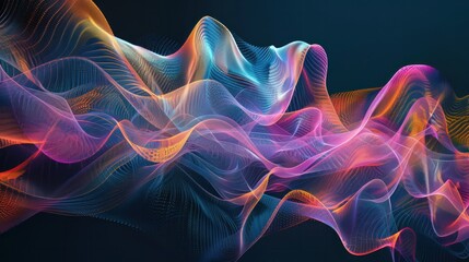 Sound waves visualized as abstract patterns