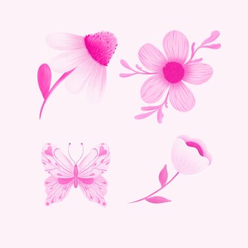 pink flower background,set