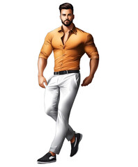 Fototapeta premium Chic man clipart png stylish boyclipart fashion style clipart fashionable man outfit sophisticated male for collage sheet scrapbooking 