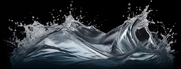 Splash water drop wave effect. AI Generative.