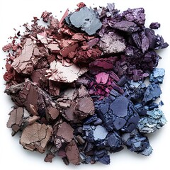 Texture of scattered cosmetic shadows.
Concept: illustrations of makeup, social media posts about beauty and style.