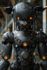 Fototapeta premium A biomimetic robot. The concept of modern technologies