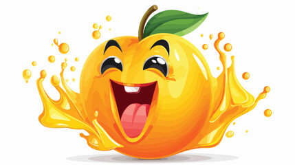 A raging mango with its vibrant orange skin ripplin - obrazy, fototapety, plakaty