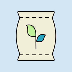 Fertilizer bag isolated vector icon
