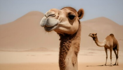 A Camel Standing Proudly With Its Head Held High