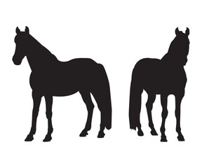 horse silhouettes collection