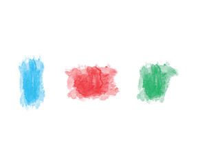 watercolor circular brush strokes in multiple colors