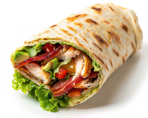 Lavash Turkey Club Wrap with Bacon and Avocado
