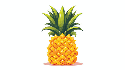 A vexed pineapple with its spiky leaves raised like