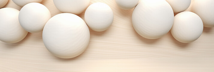 white balls on wood texture background