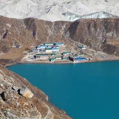 Foto auf Acrylglas Cho Oyu Dudh Pokhari Gokyo lake Gokyo village Ngozumba glacier