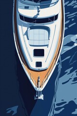 Sailing Yacht from Above - Great for Maritime, Luxury Lifestyle, and Adventure Themes