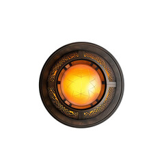 old oil lamp isolated on white