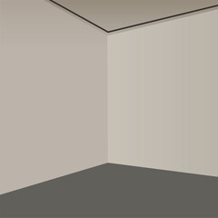 minimal design wall with corner illustration simple art empty room