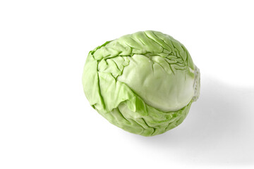 Fototapeta premium Fruit of fresh white cabbage isolated on white background