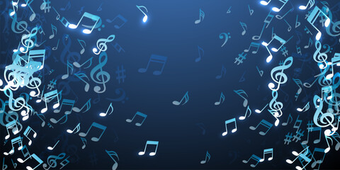 Musical note icons vector wallpaper. Melody - obrazy, fototapety, plakaty