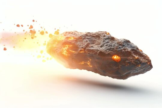 Intense Close-Up of Rock With Spouting Flames