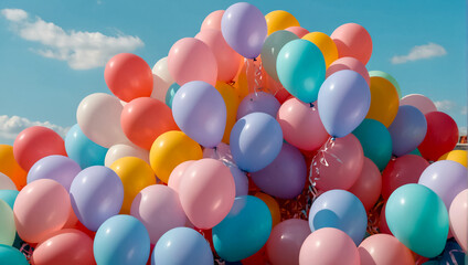 beautiful colorful balloons background