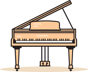 Musical Precision: Vector Art of a Piano Keyboard