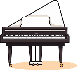 Keynotes of Creativity: Piano Vector Elegance