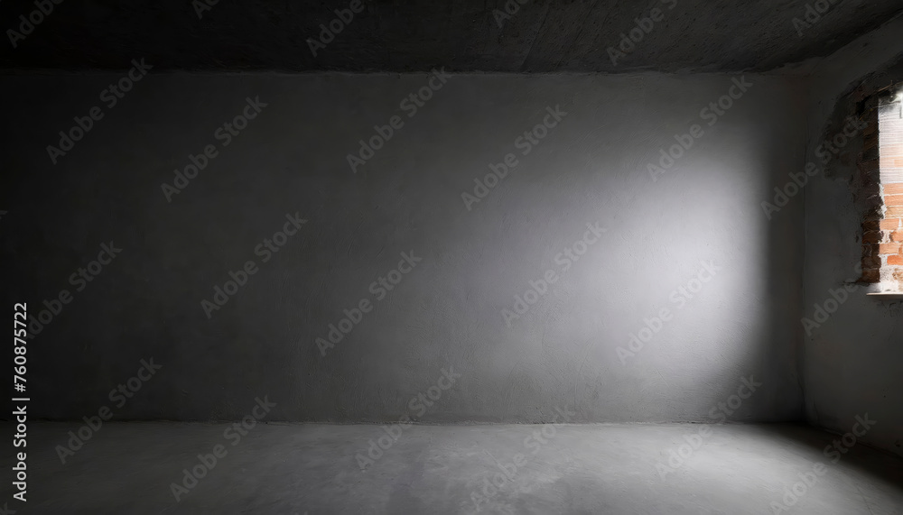 Poster a room with a brick wall and a window. the room is empty and has a very plain appearance