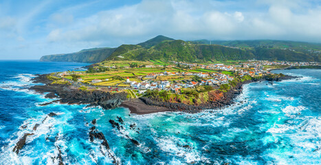 Explore Mosteiros, the gem of São Miguel, with its dramatic volcanic landscape meeting the powerful Atlantic, a true Azorean treasure.