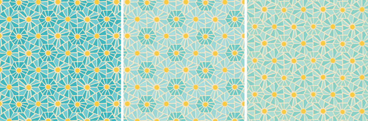 Colorful Geometric Tessellation Seamless Pattern. Tessellated Geometric Background