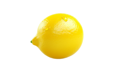 A vibrant lemon in sharp focus against a pristine white background
