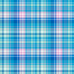 Seamless pattern in comfortable blue, cold green and light pink colors for plaid, fabric, textile, clothes, tablecloth and other things. Vector image.