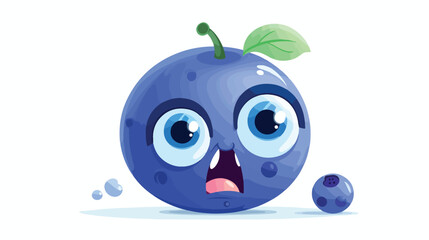 An outraged blueberry with its small round form tre - obrazy, fototapety, plakaty