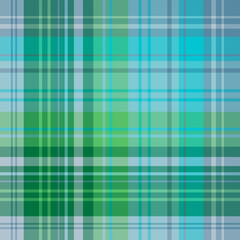 Seamless pattern in comfortable blue, gray and green colors for plaid, fabric, textile, clothes, tablecloth and other things. Vector image.