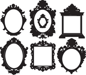 Set frames. Hand drawn vector illustration