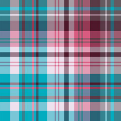 Seamless pattern in comfortable blue, pink and gray colors for plaid, fabric, textile, clothes, tablecloth and other things. Vector image.