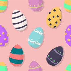 Easter eggs. Seamless pattern. Vector illustration