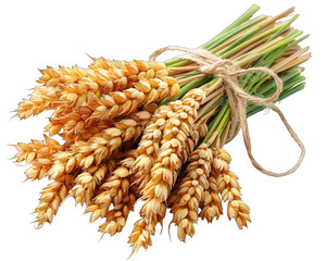 A photo of wheat green pile isolated on white