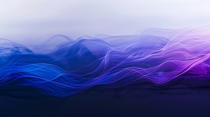 Abstract blue and purple wave design for modern art concepts. Energetic flow of colors in abstract...