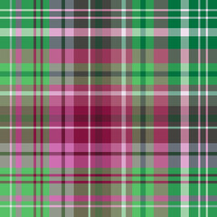 Seamless pattern in comfortable bright pink and green colors for plaid, fabric, textile, clothes, tablecloth and other things. Vector image.