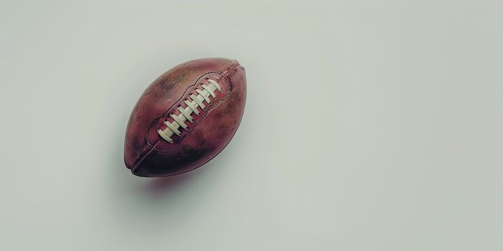 ball for playing American football.  space for text