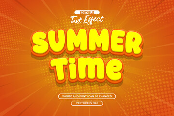 Fototapeta premium Summer time text effect