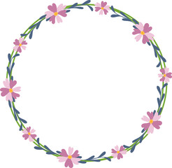 Fototapeta na wymiar elegant floral wreath, frame with flowers