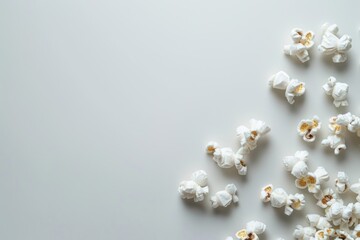 a Popcorn isolated on solid white background - obrazy, fototapety, plakaty